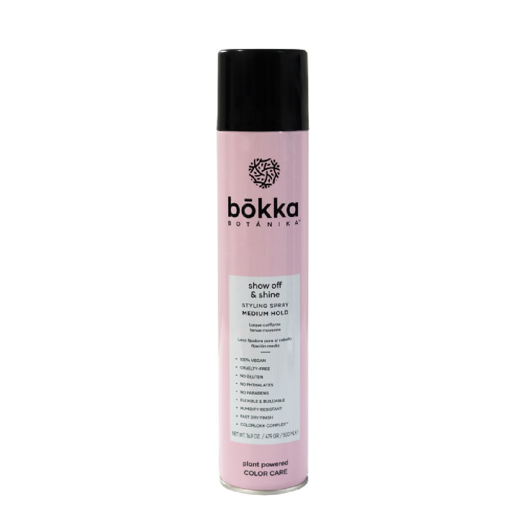 Show Off & Shine Styling Spray - Medium Hold - – Bokka Botanika
